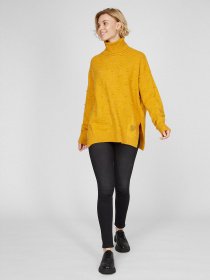 Свитер Sassofono модель A201-SC-17011, Гірчиця Фото