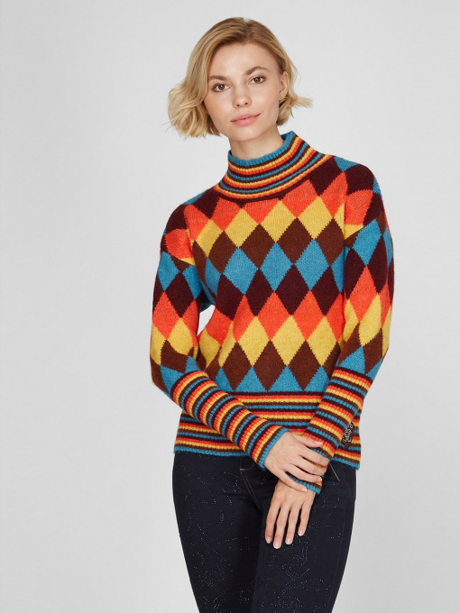 Свитер Sassofono модель A201-SC-1709, Бірюзовий Фото