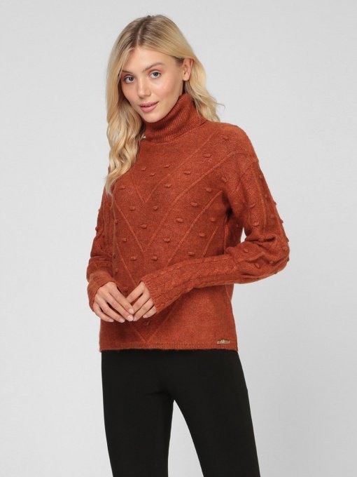 Свитер Sassofono модель A201-SC-1724-1, Кориця Фото