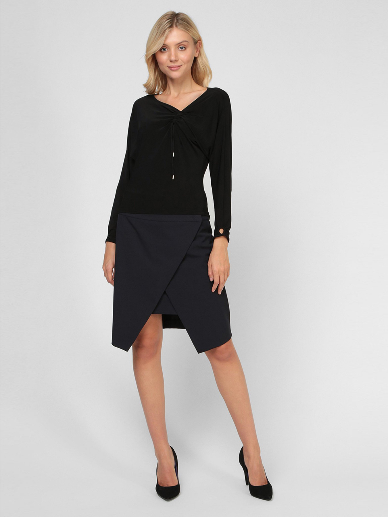 Блуза Sassofono модель A191-SF-307575, ЧОРНИЙ Фото