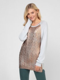 Джемпер Sassofono модель A191-SF-422122, СІРИЙ Фото