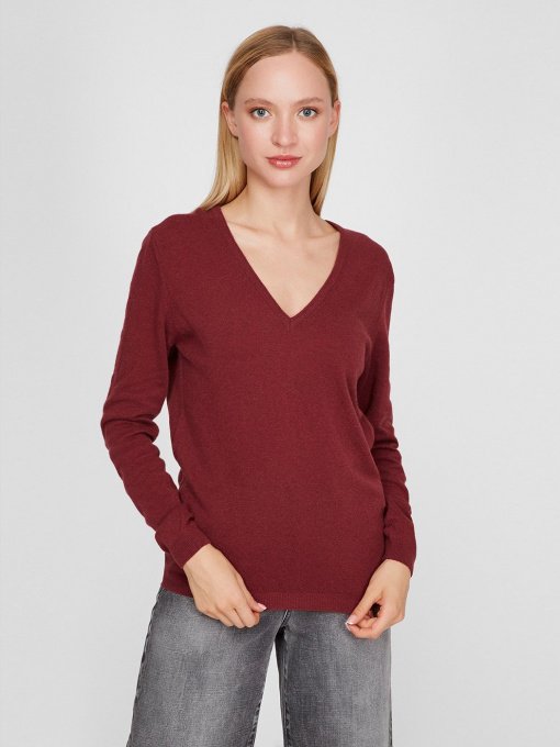 Джемпер Sassofono модель A191-SF-461111, Бордовий Фото