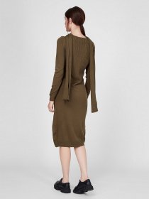 Сукня міді Sassofono модель A201-SC-27603, Хакі Фото