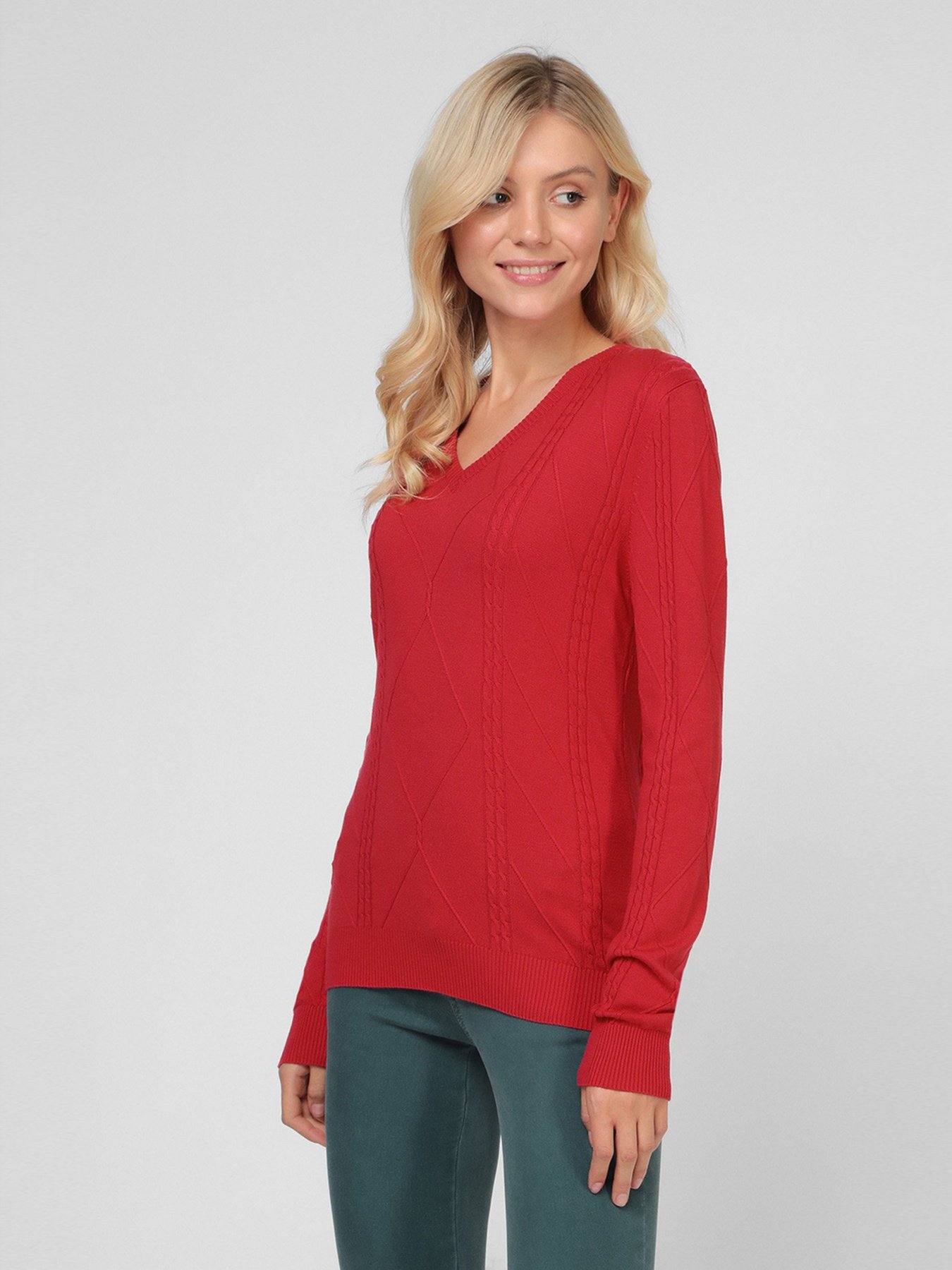 Джемпер Sassofono модель A191-SF-471113, ЧЕРВОНИЙ Фото