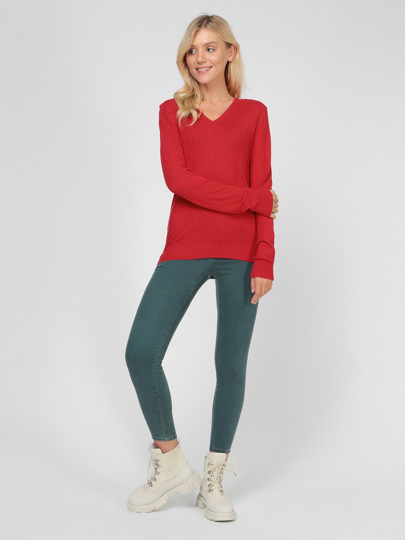 Джемпер Sassofono модель A191-SF-471113, ЧЕРВОНИЙ Фото