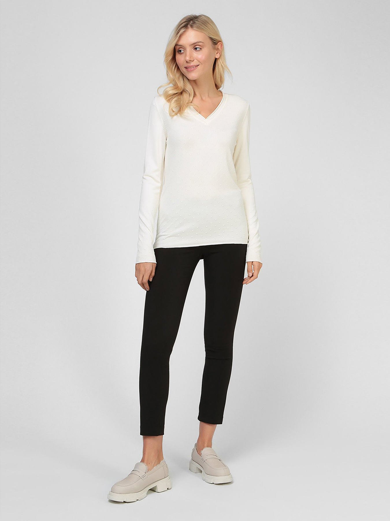 Джемпер Sassofono модель A191-SF-474113, МОЛОЧНИЙ Джемпер Sassofono модель A191-SF-474113, МОЛОЧНИЙ Фото