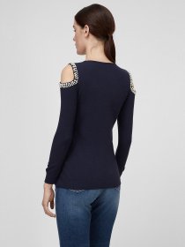 Джемпер Sassofono модель A201-SF-709111-2, СИНІЙ Джемпер Sassofono модель A201-SF-709111-2, СИНІЙ Фото