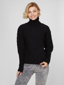 Свитер Sassofono модель A201-SC-1724-1, Чорний Свитер Sassofono модель A201-SC-1724-1, Чорний Фото