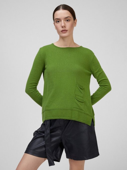 Джемпер Sassofono модель A201-SF-751141, ЗЕЛЕНИЙ Фото