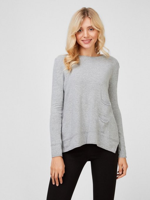 Джемпер Sassofono модель A201-SF-751141, СІРИЙ Фото