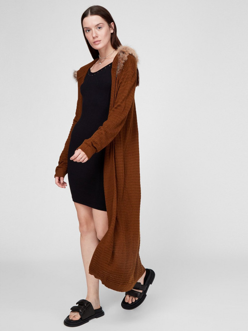 Кардиган Sassofono модель A191-SF-416281, Тютюновий Фото