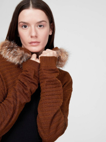 Кардиган Sassofono модель A191-SF-416281, Тютюновий Кардиган Sassofono модель A191-SF-416281, Тютюновий Фото