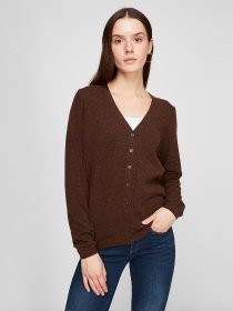 Кардиган Sassofono модель A191-SF-461282, Коричневий Фото