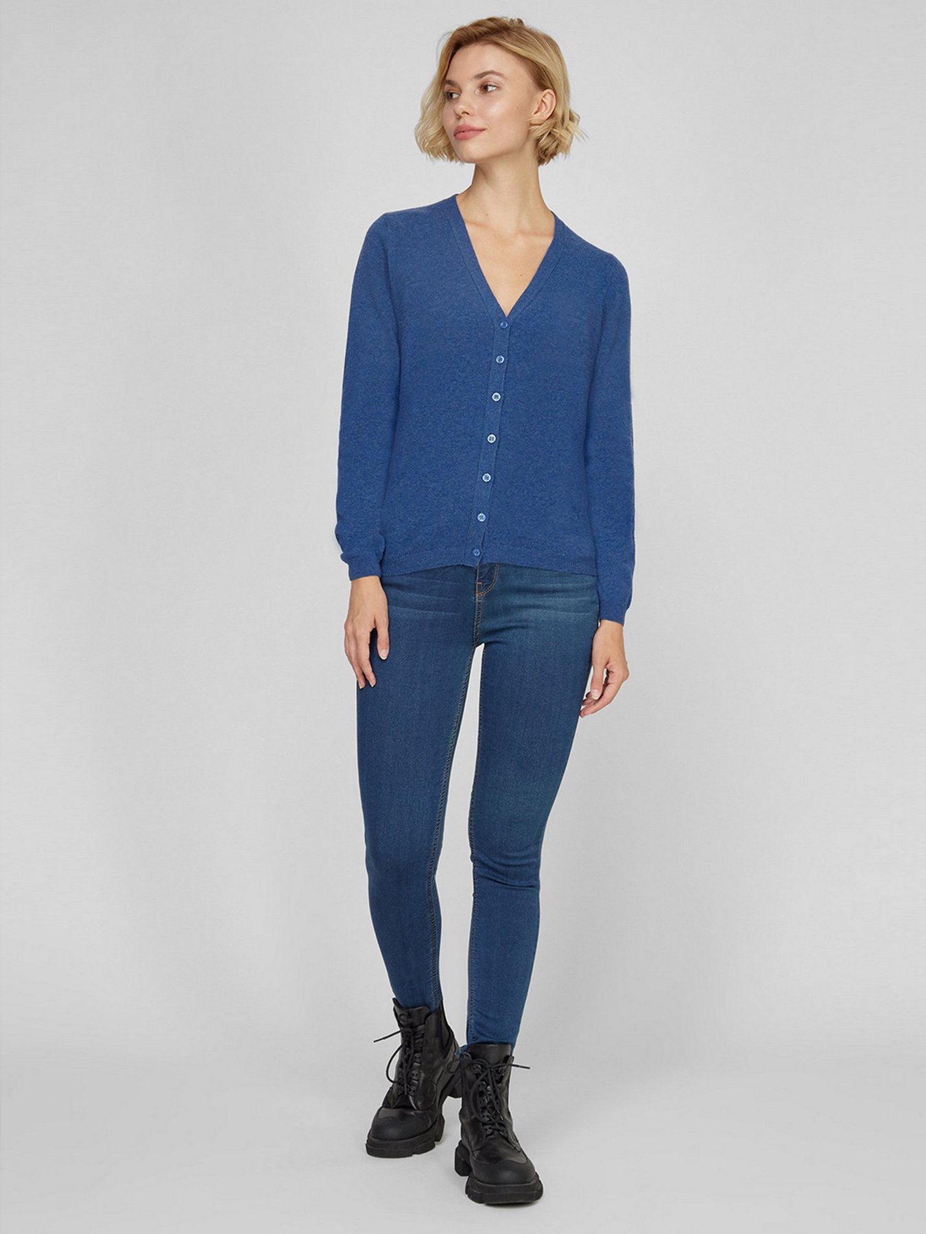 Кардиган Sassofono модель A191-SF-461282, Синій Фото