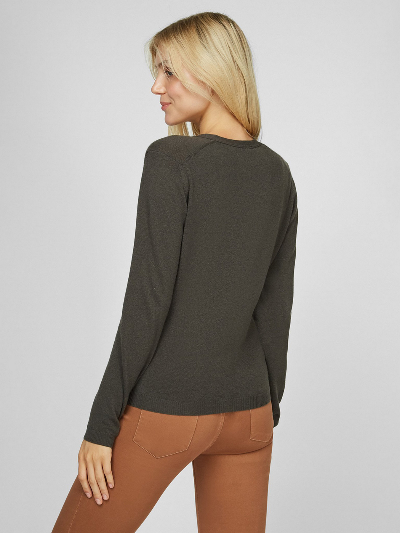 Кардиган Sassofono модель A191-SF-461282, Темно-зелений Фото