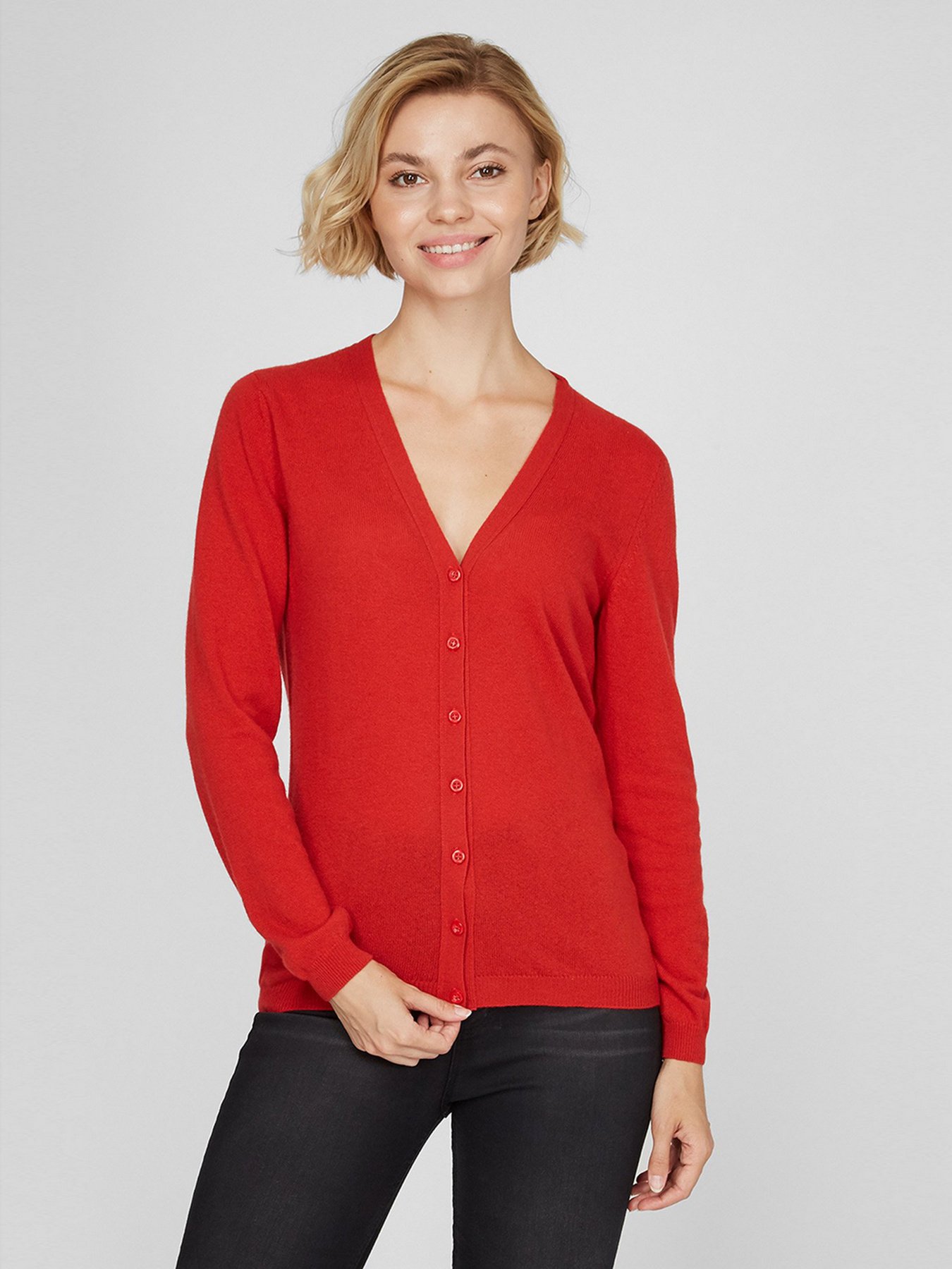 Кардиган Sassofono модель A191-SF-461282, Червоний Фото