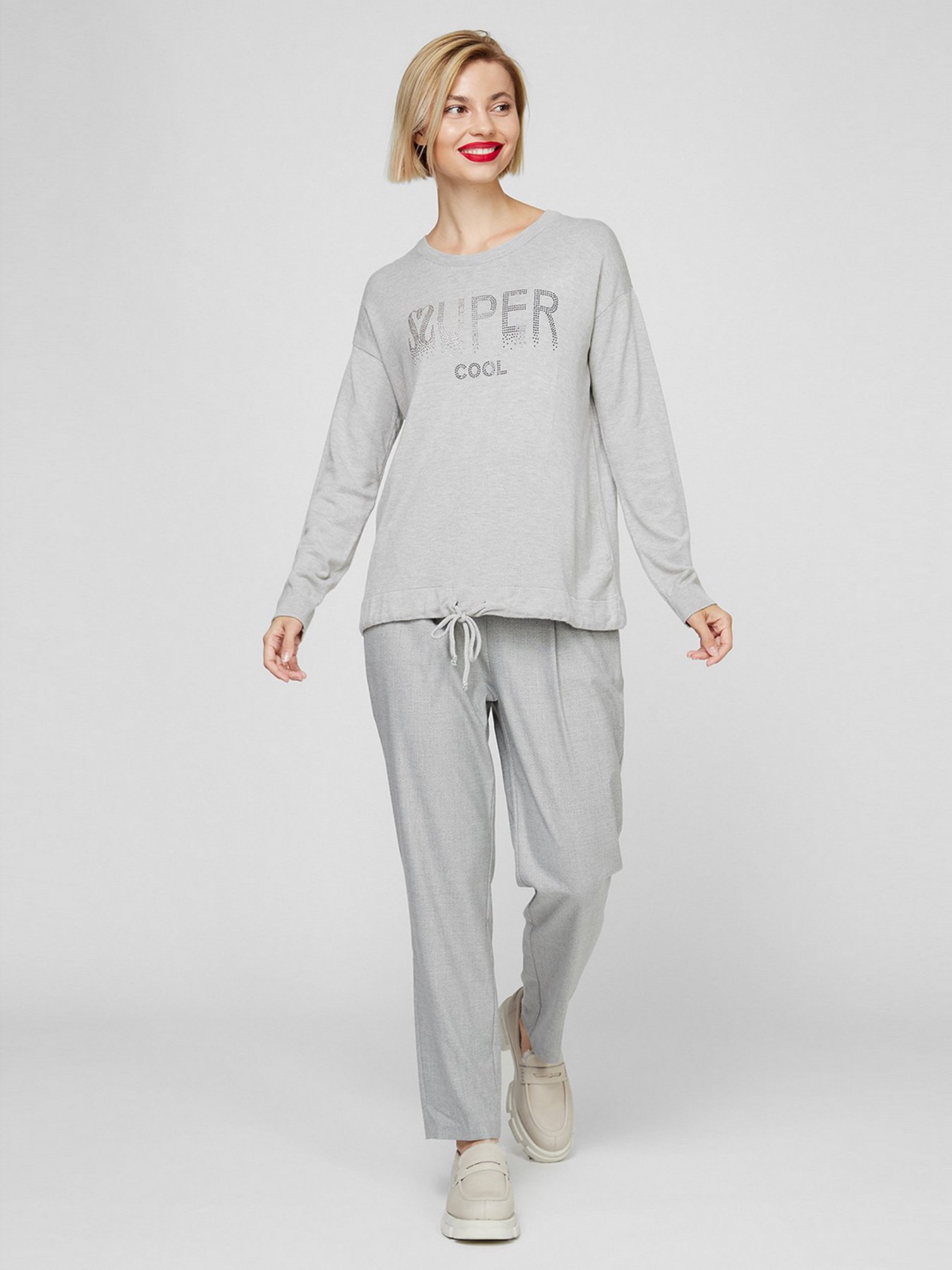 Свитшот Sassofono модель A201-SF-1533, Сірий Фото