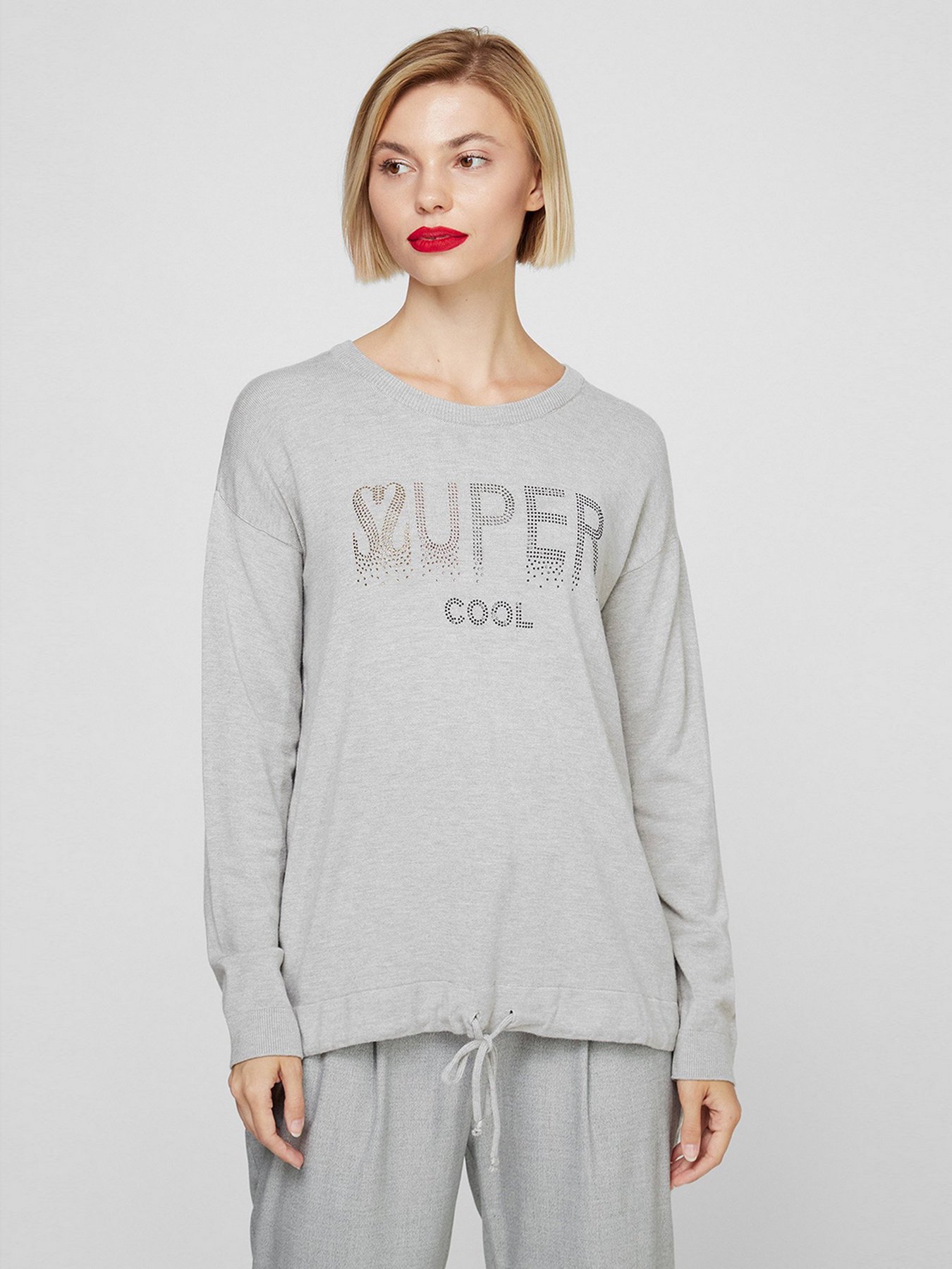 Свитшот Sassofono модель A201-SF-1533, Сірий Фото