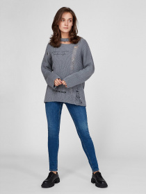 Свитер Sassofono модель A201-SF-407141, Сірий Фото