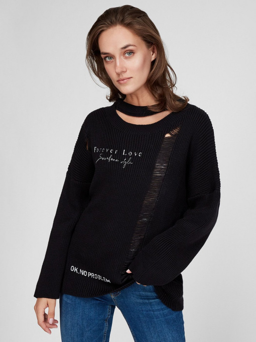 Светр Sassofono модель A201-SF-407141, Чорний Фото