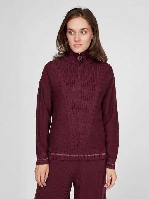 Свитер Sassofono модель A201-SF-729112, Вишня Фото