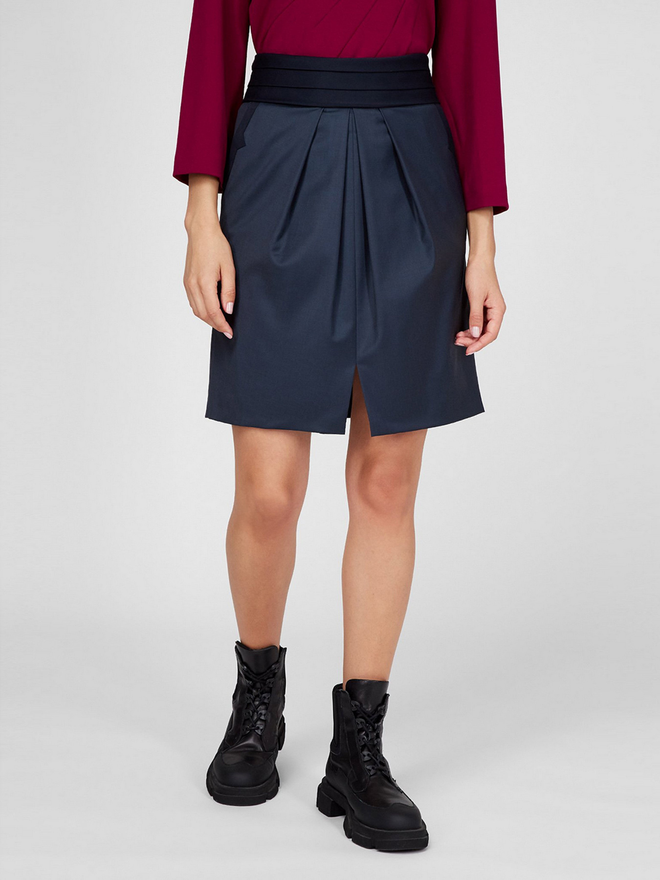 Юбка мини Sassofono модель A201-SC-303360, Синій Фото