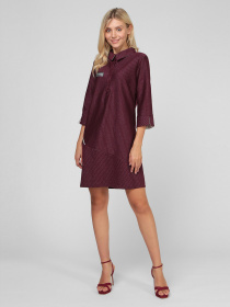 Платье мини Sassofono модель A201-SC-17043, Бордовий Фото