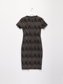 Платье миди Sassofono модель 131-CL-94817 СІРИЙ Фото