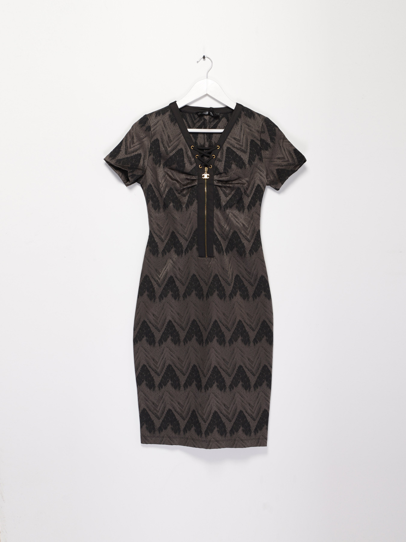 Платье миди Sassofono модель 131-CL-94817 СІРИЙ Фото