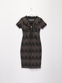 Платье миди Sassofono модель 131-CL-94817 СІРИЙ Фото