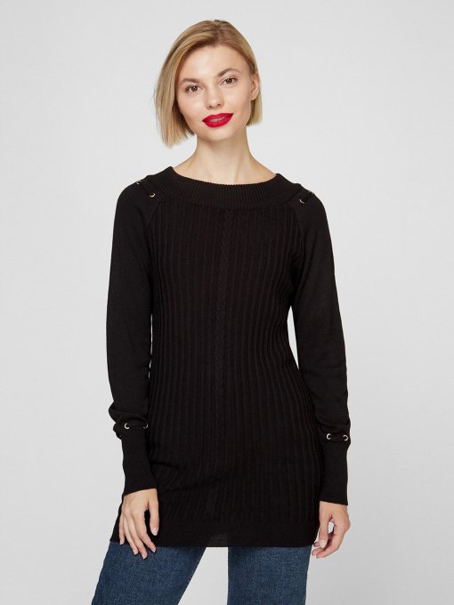 Свитер Sassofono модель A201-SC-27624, Чорний Фото