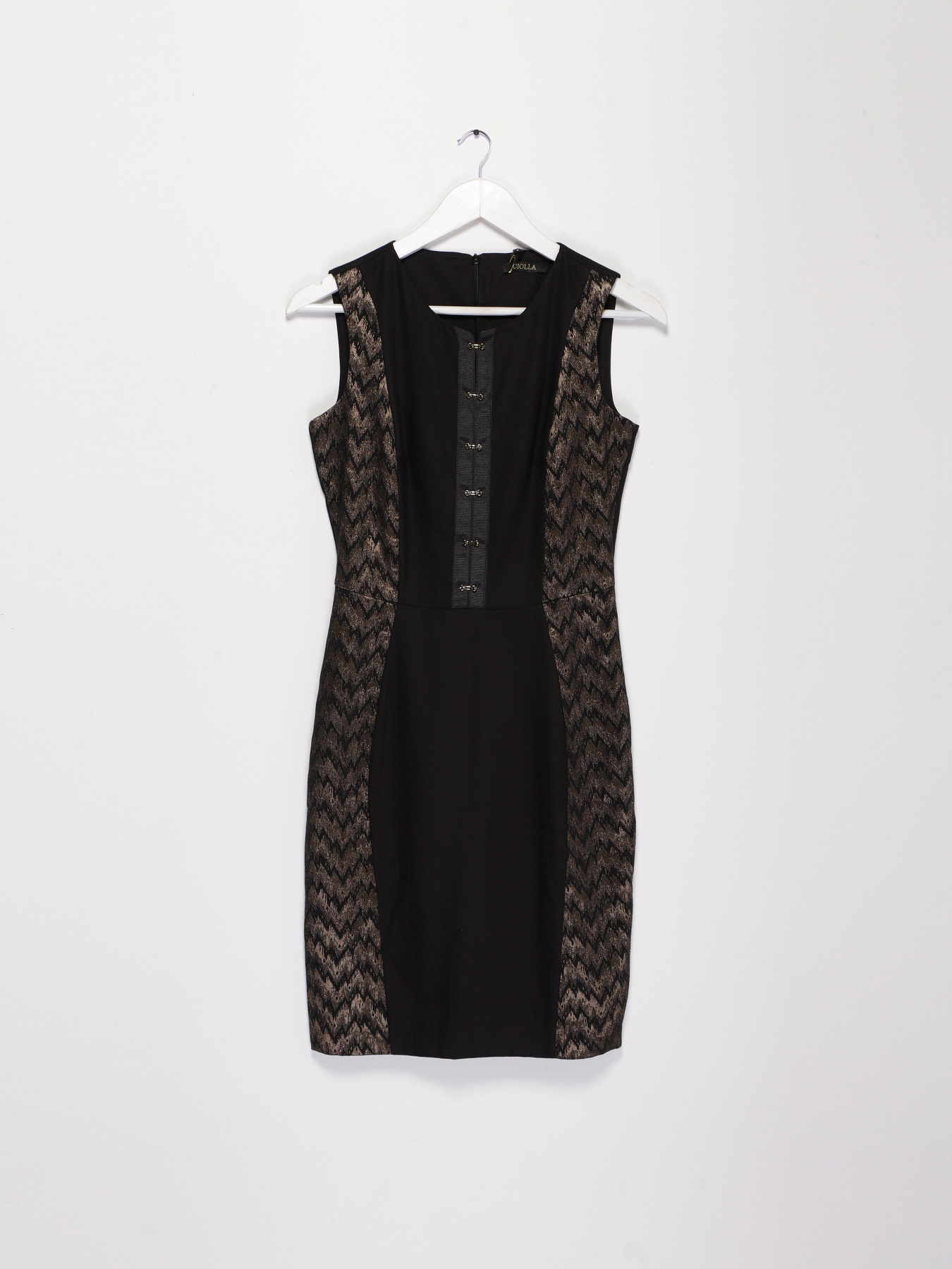 Платье миди Sassofono модель A171-CL-233171 КОРИЧНЕВИЙ Фото