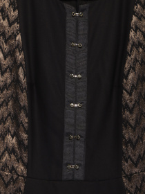 Платье миди Sassofono модель A171-CL-233171 КОРИЧНЕВИЙ Фото