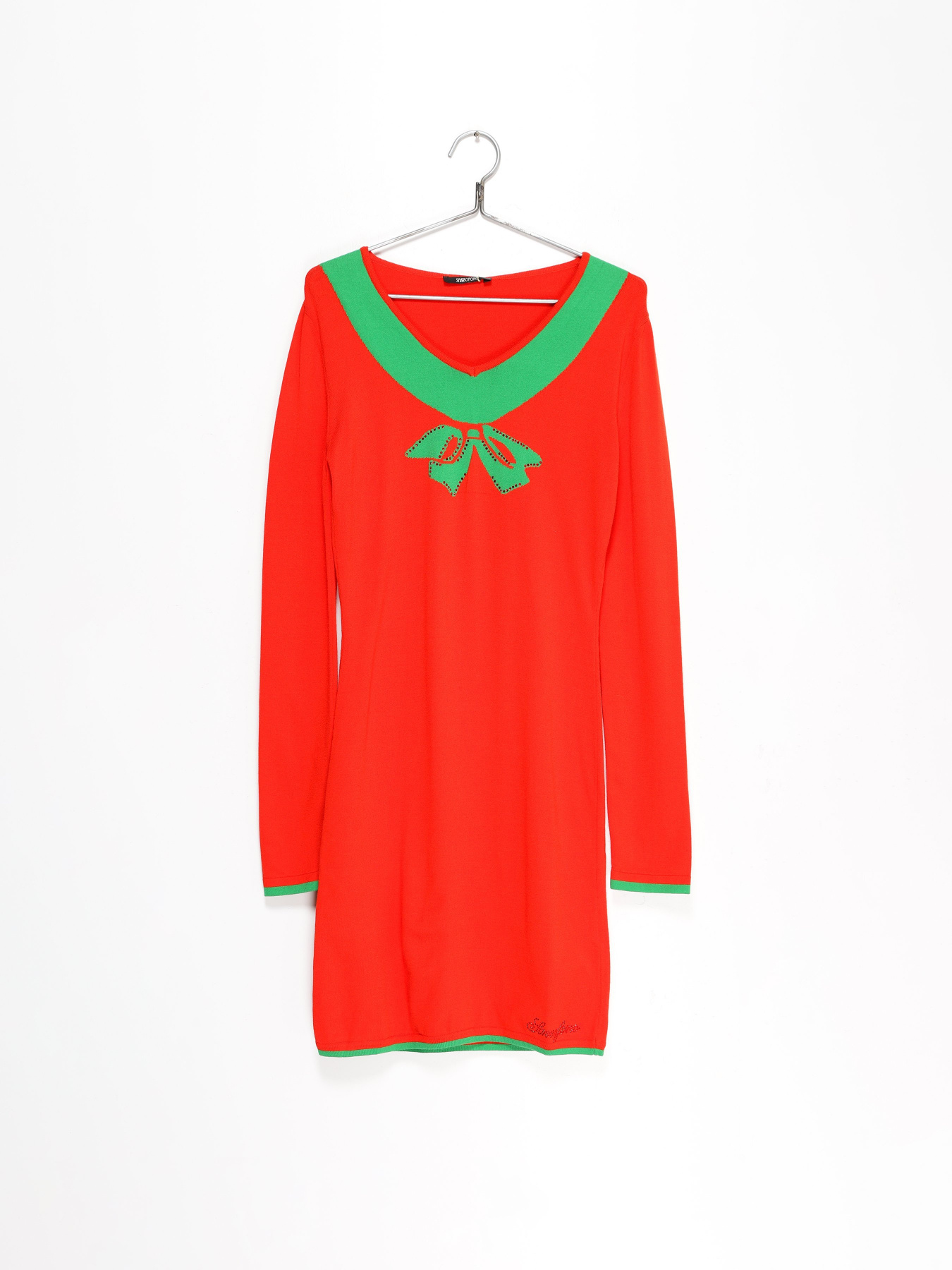 Платье мини Sassofono модель 141-SF-61446 ТЕМНО ОРАНЖЕВИЙ Фото