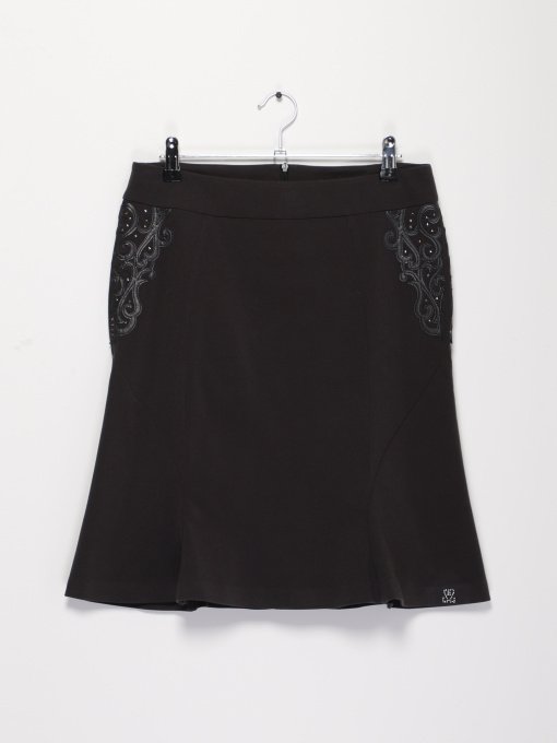 Юбка мини Sassofono модель A141-SF-807082 АНТРАЦИТ Фото