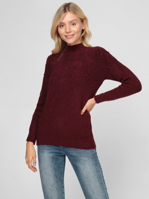 Свитер Sassofono модель A201-SC-27650, Бордовий Фото