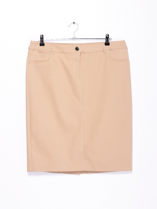 Юбка мини Sassofono модель A161-SF-416081 БЕЖЕВИЙ Фото