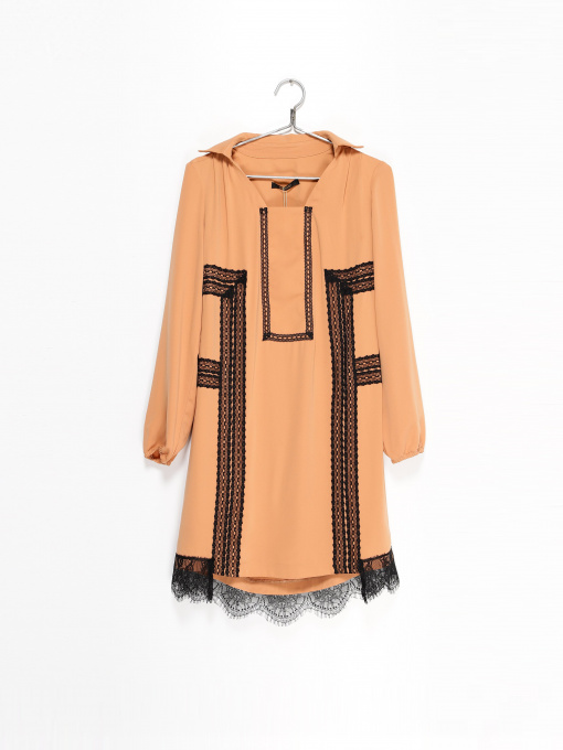 Платье миди Sassofono модель A171-SF-230171 КОРИЦЯ Фото