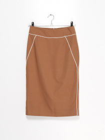 Юбка миди Sassofono модель A171-SF-231081 СВІТЛО КОРИЧНЕВИЙ Фото