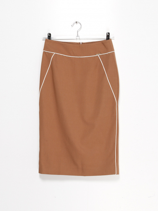 Юбка миди Sassofono модель A171-SF-231081 СВІТЛО КОРИЧНЕВИЙ Фото