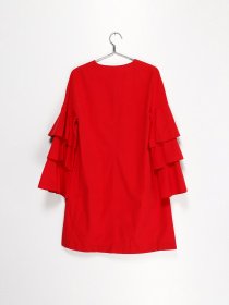 Платье мини Sassofono модель A172-SC-243291 ЧЕРВОНИЙ Фото