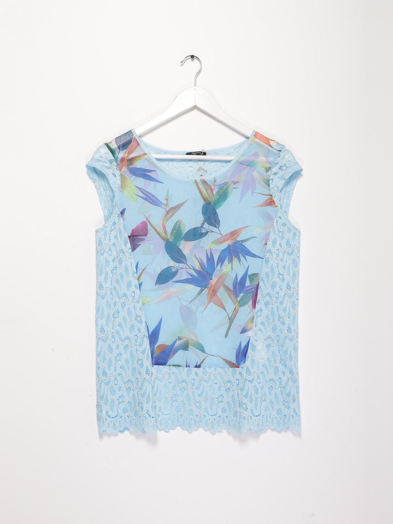 Блуза Sassofono модель A182-SC-209114 БЛАКИТНИЙ Фото