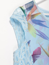 Блуза Sassofono модель A182-SC-209114 БЛАКИТНИЙ Фото