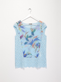 Блуза Sassofono модель A182-SC-209114 БЛАКИТНИЙ Фото