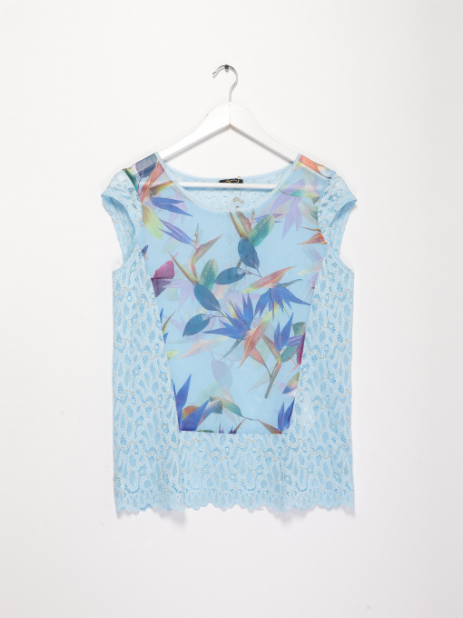 Блуза Sassofono модель A182-SC-209114 БЛАКИТНИЙ Фото