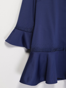 Тренч Sassofono модель A182-SC-278291-1 Синій Фото