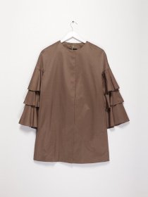 Тренч Sassofono модель A182-SC-306291 ЗЕМЛЯНИЙ Фото