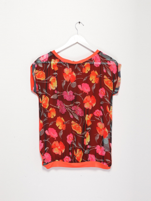 Блуза Sassofono модель A182-SC-313111 ПОМАРАНЧЕВИЙ Фото