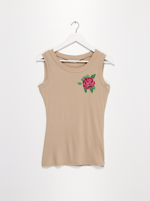 Майка Sassofono модель A182-SC-424112 БЕЖЕВИЙ Фото