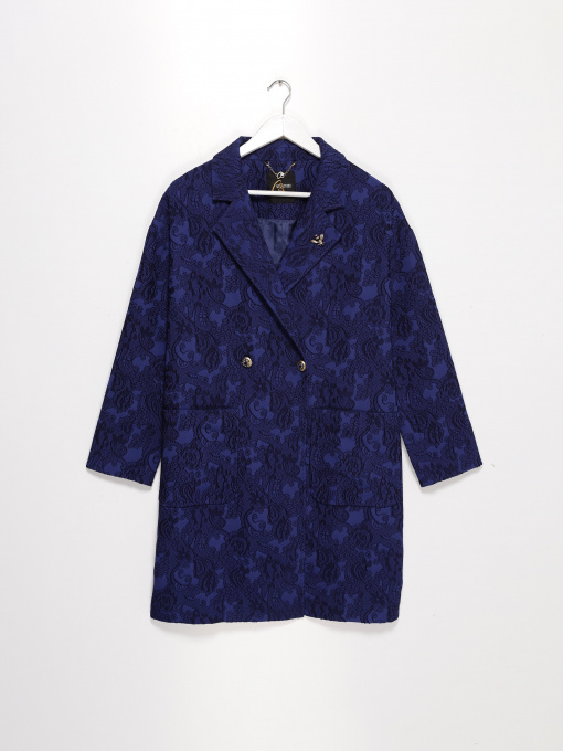 Тренч Sassofono модель A182-SC-503291-9 СИНІЙ Фото